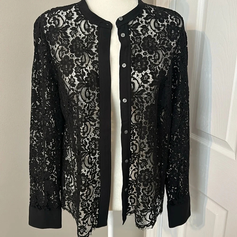 J.Crew Black Lace Blouse